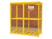 Folding Gas Bottle Storage Cage - 150kg - Yellow